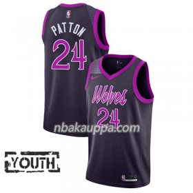 Minnesota Timberwolves Justin Patton 24 2018-19 Nike City Edition Violetti Pelipaidat Swingman - Lasten